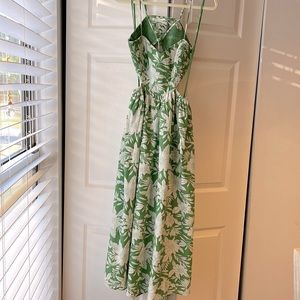 Mites green and white maxi dress